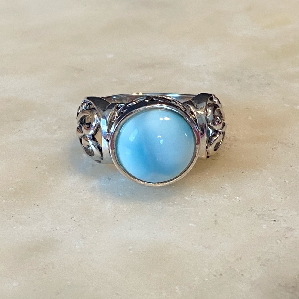 NWOT LARIMAR STERLING RING - Picture 2 of 13